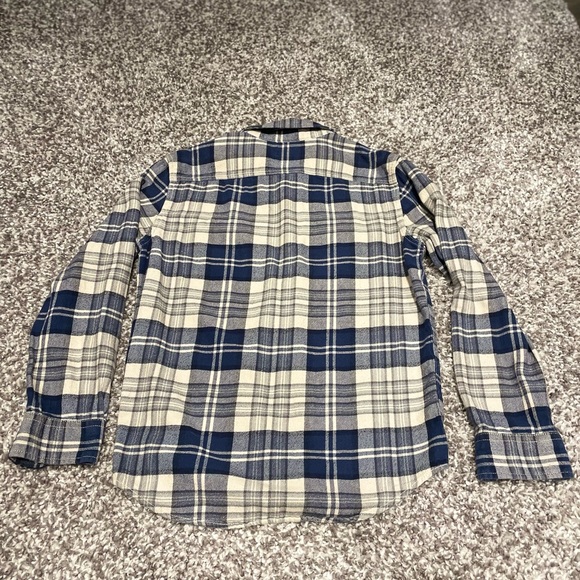 Plaid Blue & White Long-Sleeve Button Down - Picture 2 of 8